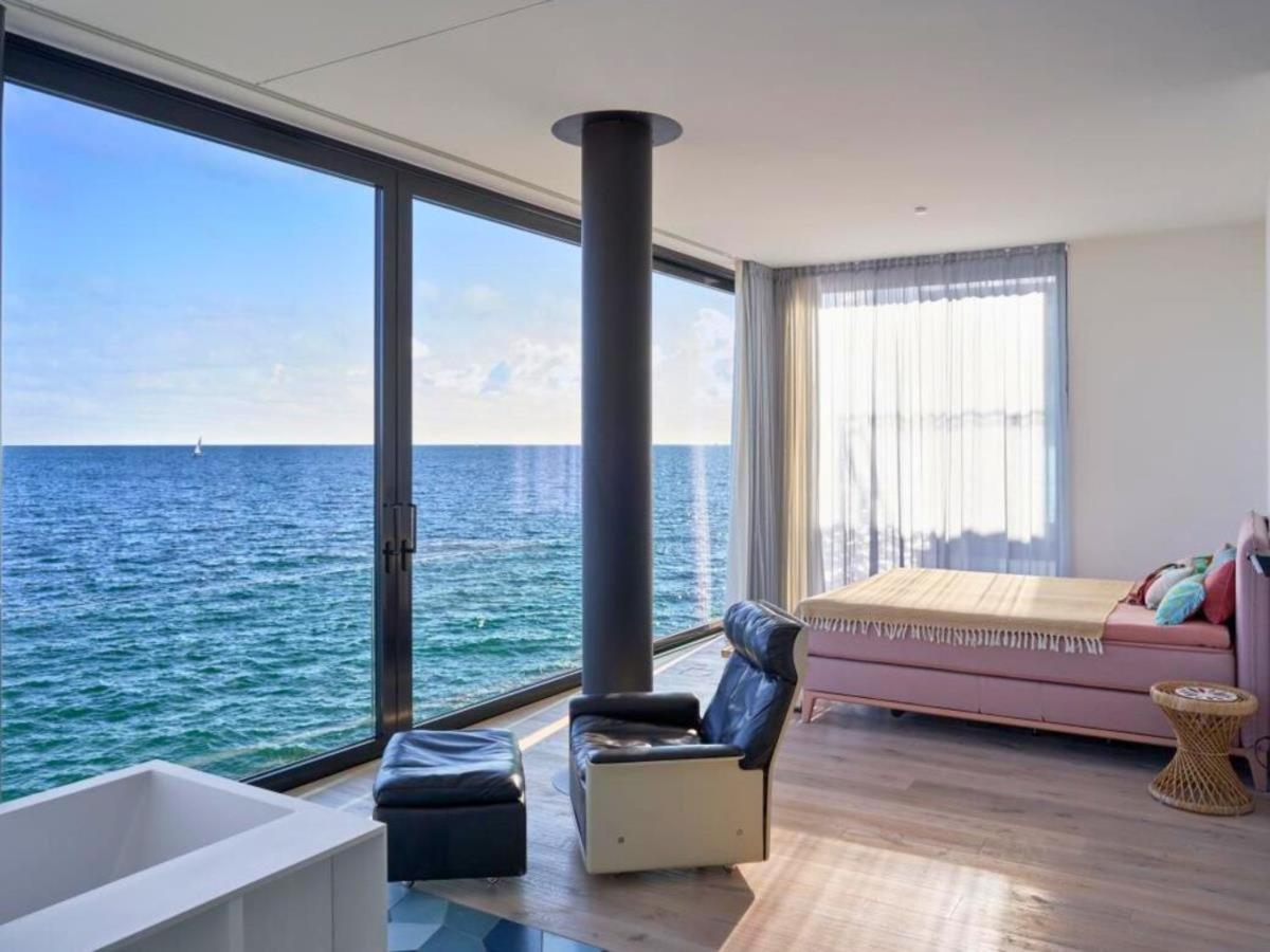 Designer Strandvilla Auf Der Ostsee - Mit Freiem Meerblick Und Dachterrasse Olpenitz Exterior photo