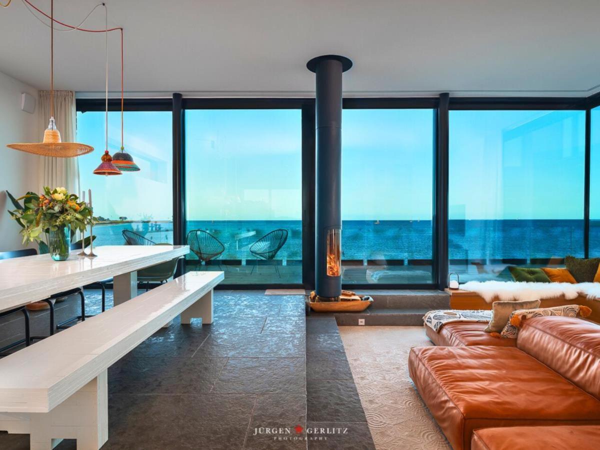 Designer Strandvilla Auf Der Ostsee - Mit Freiem Meerblick Und Dachterrasse Olpenitz Exterior photo